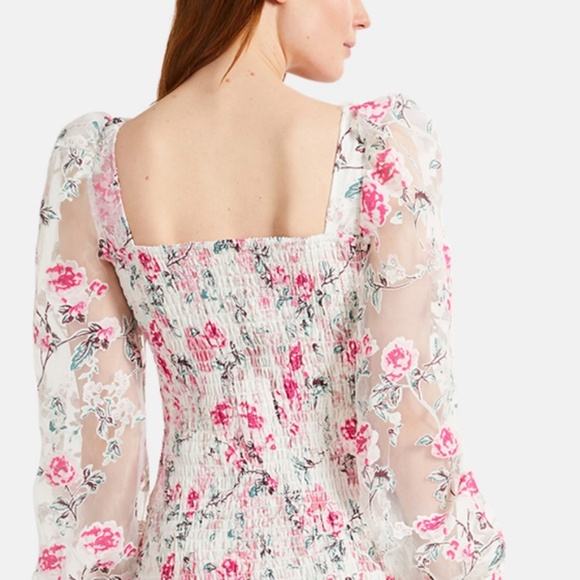 For Love and Lemons Lovell Burnout Smocked Mini Dress - Picture 5 of 5